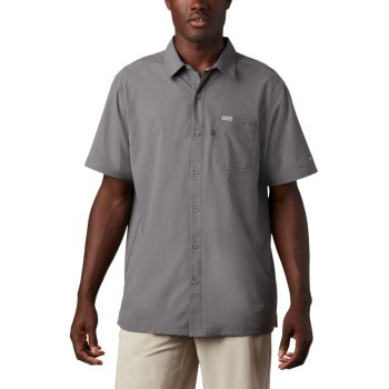 Columbia PFG Slack Tide Camp, Camisa Grises Para Hombre | 081624-XIR